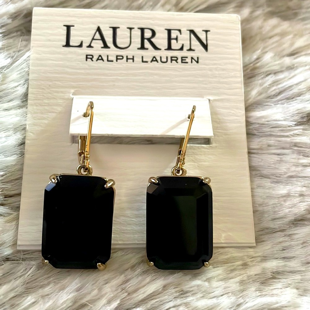 - “Ralph Lauren”brand new earrings.Color black with gold.
